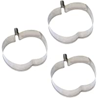 BESTonZON Moldes para cortadores de Galletas Forma de Manzana Moldes para Hornear de Bricolaje con Chocolate 3 pcs